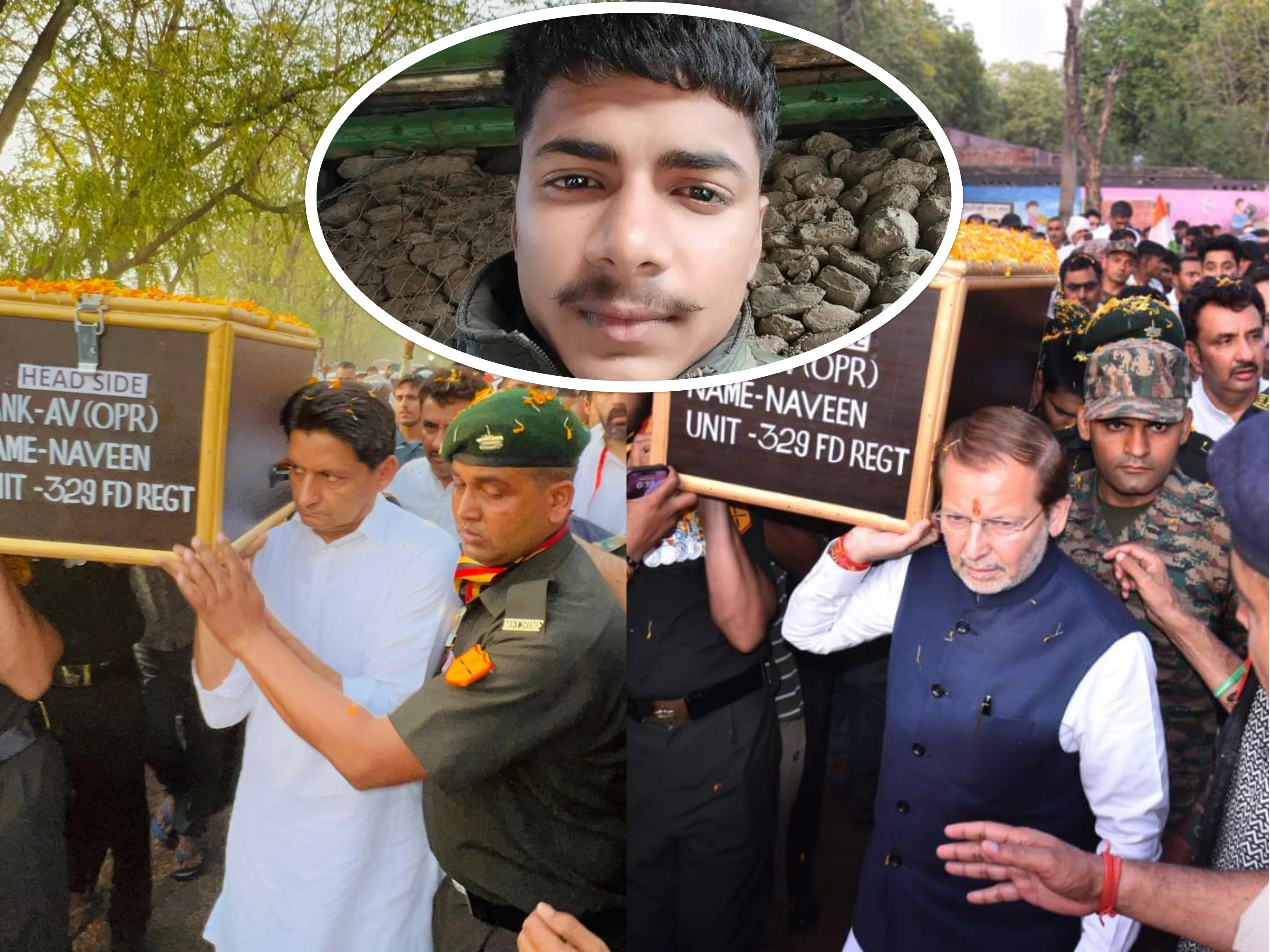 अग्निवीर नवीन जाखड़ की अंतिम यात्रा में शामिल हुए मंत्री डॉ अरविंद शर्मा और सांसद दीपेंद्र हुड्डा